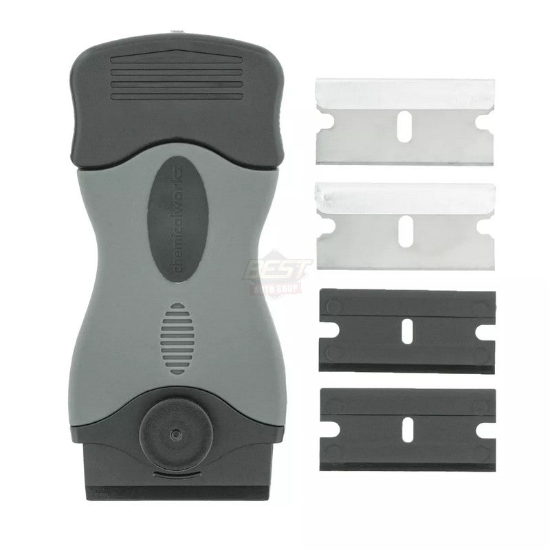 SCRAPER SET GRATTOIR + LAMES EN METAL ET PLASTIQUE