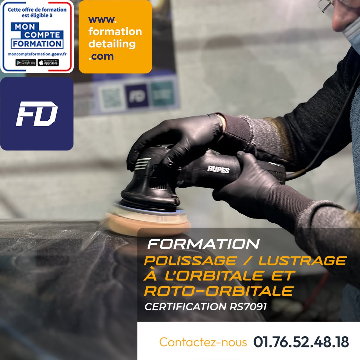 Formation Polissage + Lustrage Automobile / 5 jours / Éligible CPF