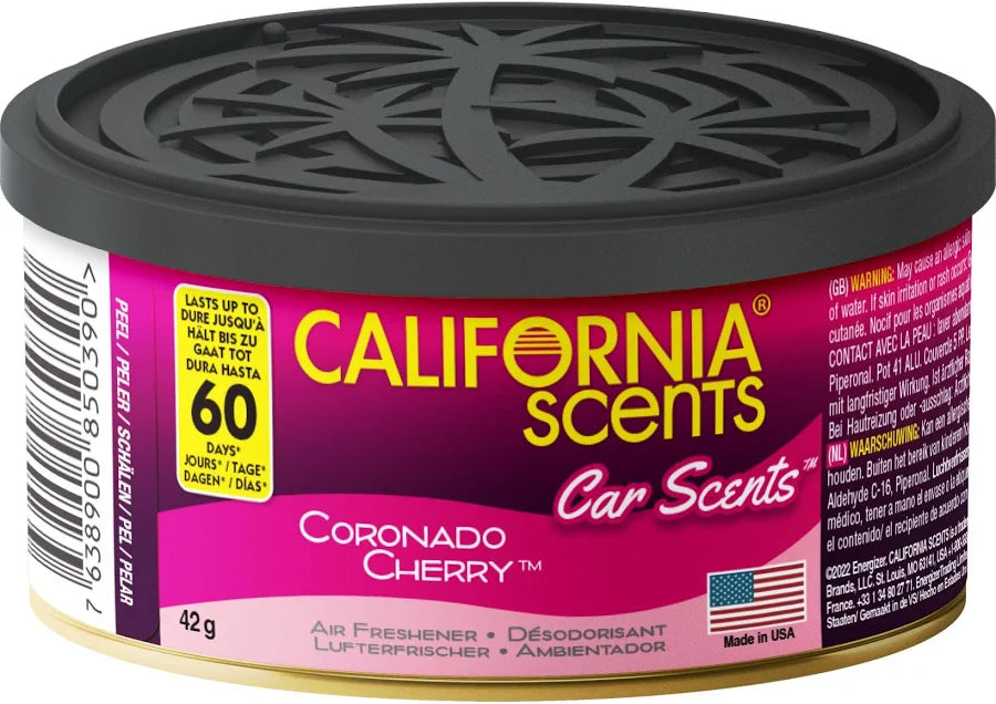 DESODORISANT VOITURE 42GR (12 PARFUMS) CALIFORNIA SCENTS