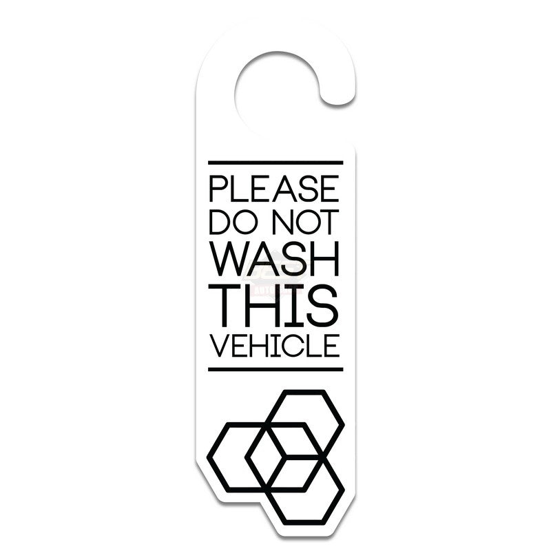 PANCARTE DO NOT WASH PVC BLACK / WHITE