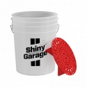 WASH BUCKET SHINY 20L + GRIT GUARD RED