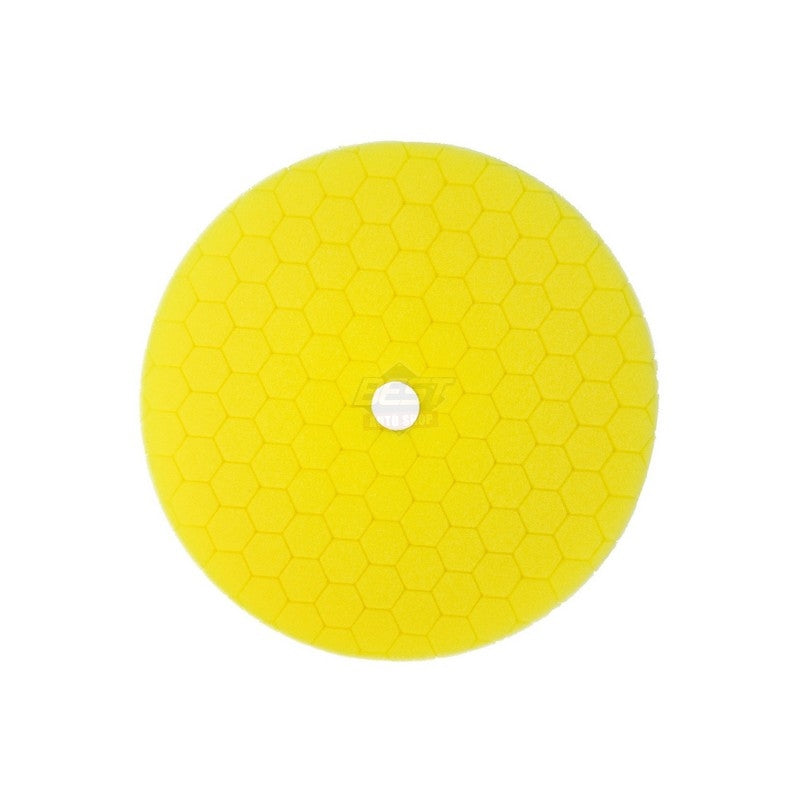 HEX MACHINE POLISHING PAD YELLOW MEDIUM 125MM