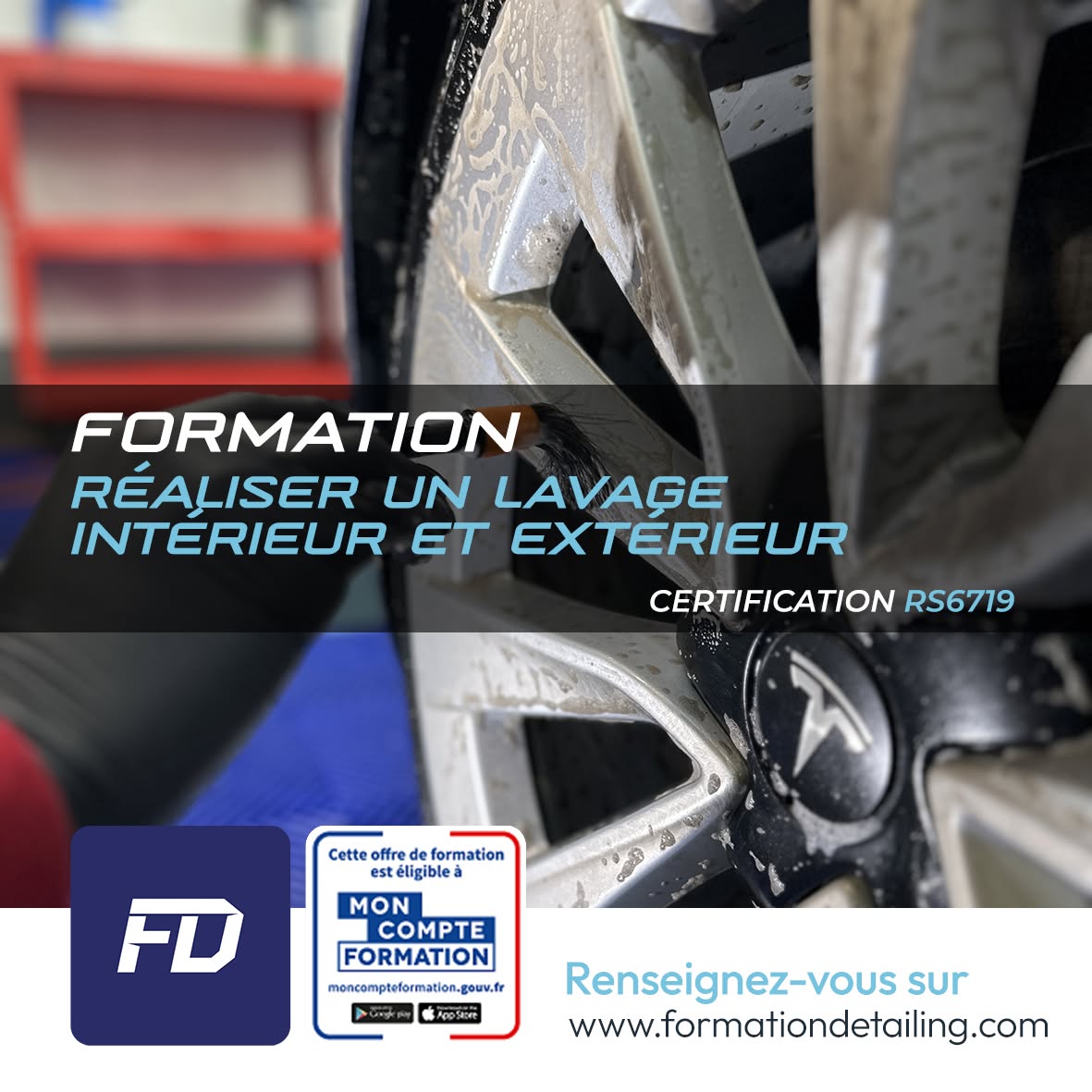 Formation Lavage Intérieur + Extérieur / 3 jours / Éligible CPF