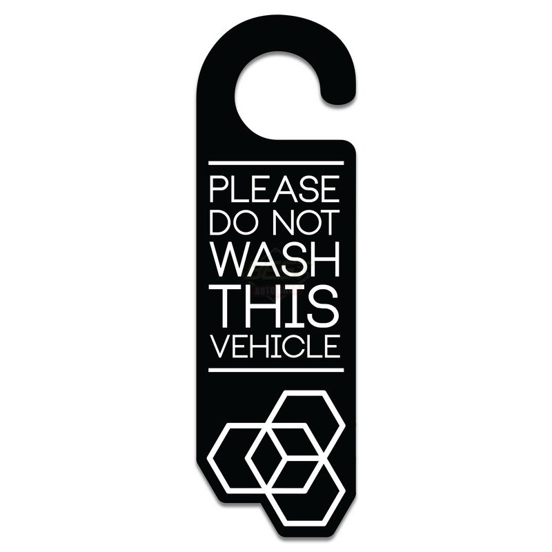 PANCARTE DO NOT WASH PVC BLACK / WHITE